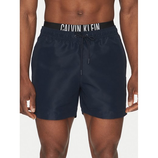 Calvin Klein Swimwear Szorty kąpielowe KM0KM01093 Granatowy Regular Fit L MODIVO