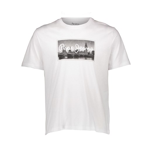Pepe Jeans Koszulka w kolorze białym ze sklepu Limango Polska w kategorii T-shirty męskie - zdjęcie 183739636