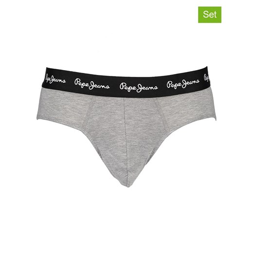Pepe Jeans Slipy (3 pary) w kolorze czarnym, białym i szarym ze sklepu Limango Polska w kategorii Majtki męskie - zdjęcie 183739677