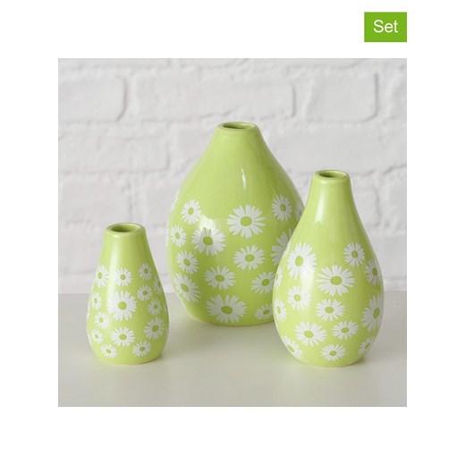 Boltze Wazony (3 szt.) &quot;Daisie&quot; w kolorze zielono-białym ze sklepu Limango Polska w kategorii Wazony - zdjęcie 183739726
