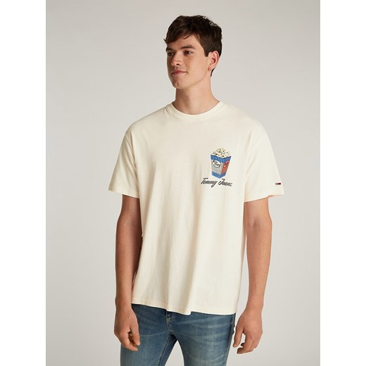 TOMMY JEANS Koszulka w kolorze kremowym ze sklepu Limango Polska w kategorii T-shirty męskie - zdjęcie 183739997