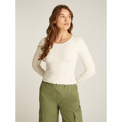 TOMMY JEANS Koszulka w kolorze kremowym ze sklepu Limango Polska w kategorii Bluzki damskie - zdjęcie 183740005