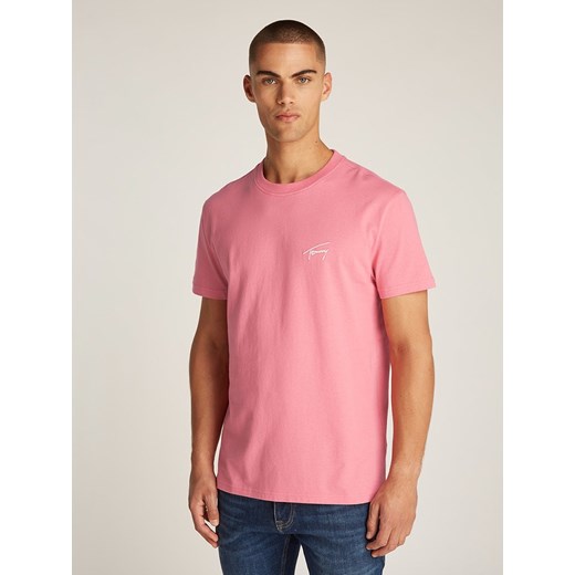 TOMMY JEANS Koszulka w kolorze jasnoróżowym ze sklepu Limango Polska w kategorii T-shirty męskie - zdjęcie 183740008