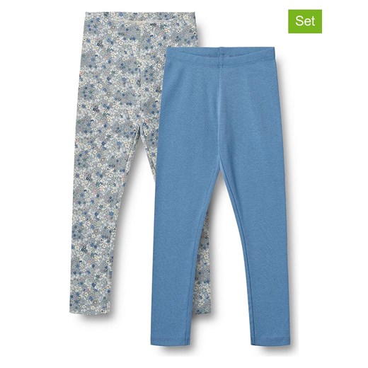 Wheat Legginsy (2 pary) &quot;Jules&quot; w kolorze niebiesko-białym ze sklepu Limango Polska w kategorii Spodnie dziewczęce - zdjęcie 183741308