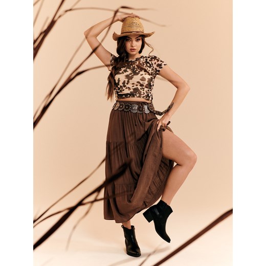 Spódnica Sinsay midi z wiskozy 