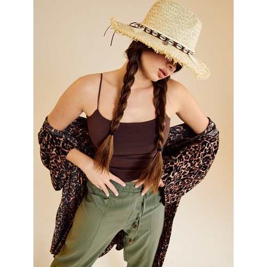 Bluzka damska Sinsay z długimi rękawami z okrągłym dekoltem casualowa 