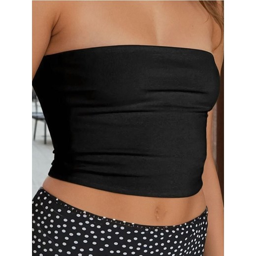 Sinsay - Top typu bandeau w stylu basic - czarny ze sklepu Sinsay w kategorii Bluzki damskie - zdjęcie 183742417