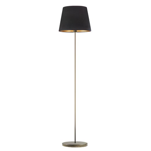 Nowoczesna lampa stojąca do salonu VASTO VELUR na okrągłej, złotej podstawie ze sklepu Lysne w kategorii Lampy podłogowe - zdjęcie 183742598