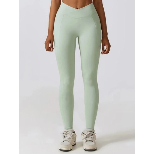 Legginsy sportowe - Zielony / S ze sklepu Valetta.pl w kategorii Spodnie damskie - zdjęcie 183745068