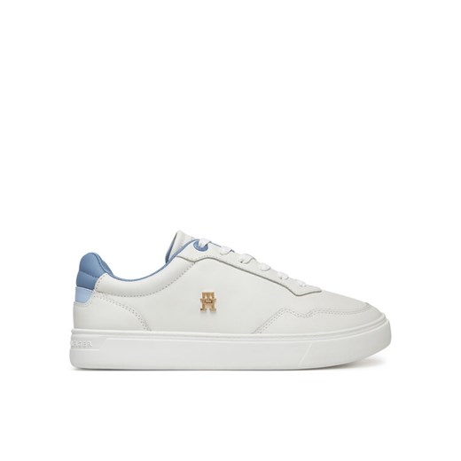 Sneakersy Tommy Hilfiger Essential Elevated Court Sneaker FW0FW08680 Biały ze sklepu eobuwie.pl w kategorii Buty sportowe damskie - zdjęcie 183747499