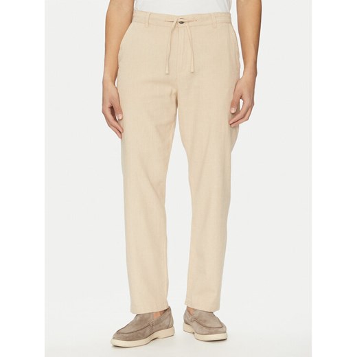 Selected Homme Chinosy 16096687 Beżowy Straight Fit ze sklepu MODIVO w kategorii Spodnie męskie - zdjęcie 183749146