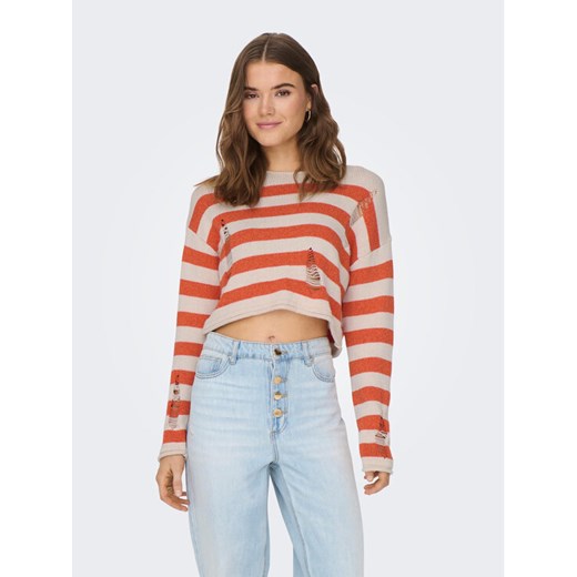 ONLY Sweter 15300376 Beżowy Regular Fit ze sklepu MODIVO w kategorii Swetry damskie - zdjęcie 183749168