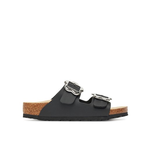 Klapki Birkenstock Arizona Flower Buckle Kids 1029844 S Czarny ze sklepu eobuwie.pl w kategorii Klapki dziecięce - zdjęcie 183750767
