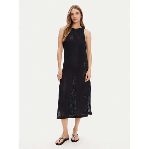 Roxy Sukienka plażowa ERJX603455 Czarny Regular Fit ze sklepu MODIVO w kategorii Odzież plażowa - zdjęcie 183751409