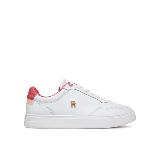 Tommy Hilfiger Sneakersy Essential Elevated Court Sneaker FW0FW08680 Biały ze sklepu MODIVO w kategorii Buty sportowe damskie - zdjęcie 183751546