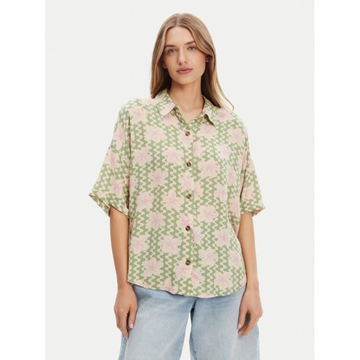 Roxy Koszula Beach Nostalgia ERJWT03665 Zielony Regular Fit ze sklepu MODIVO w kategorii Koszule damskie - zdjęcie 183751585