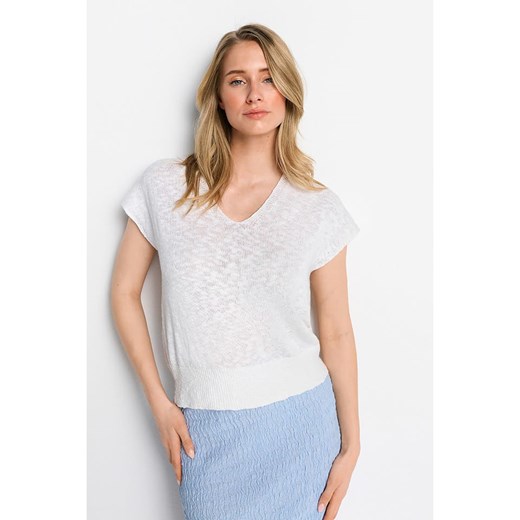 Rich &amp; Royal Sweter w kolorze białym Rich & Royal XL promocyjna cena Limango Polska