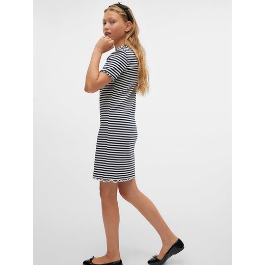 Vero Moda Girl Sukienka &quot;Vio&quot; w kolorze granatowo-białym ze sklepu Limango Polska w kategorii Sukienki dziewczęce - zdjęcie 183753968