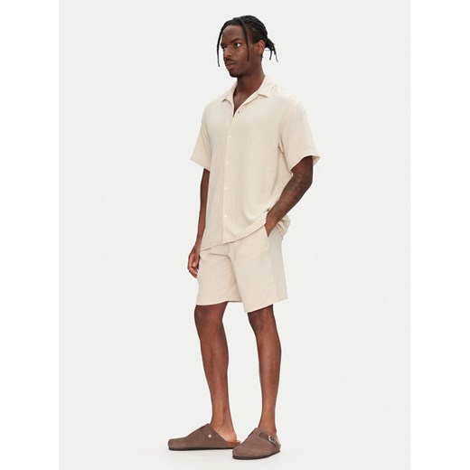 Jack&Jones Komplet koszula i szorty materiałowe Easter 12281255 Beżowy Relaxed Fit ze sklepu MODIVO w kategorii Koszule męskie - zdjęcie 183756376