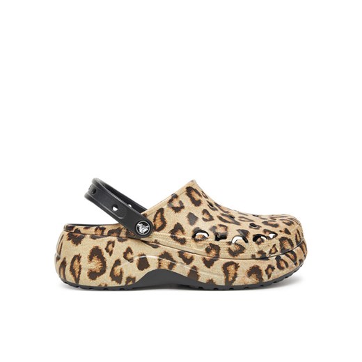 Crocs Klapki BAYA PLATFORM CLOG 208712-0C4 Beżowy ze sklepu MODIVO w kategorii Klapki damskie - zdjęcie 183756378