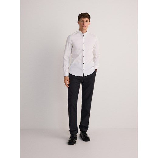 Reserved - Bawełniane spodnie chino slim - czarny ze sklepu Reserved w kategorii Spodnie męskie - zdjęcie 183757879