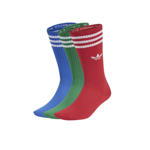 Zestaw 3 par wysokich skarpet unisex adidas High Crew JJ1985 Kolorowy ze sklepu eobuwie.pl w kategorii Skarpetki męskie - zdjęcie 183758255