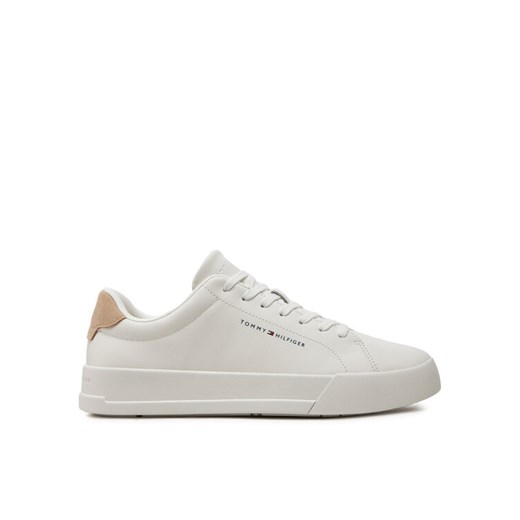 Sneakersy Tommy Hilfiger Th Court Leather Grain Ess FM0FM05297 Écru Tommy Hilfiger 41 eobuwie.pl
