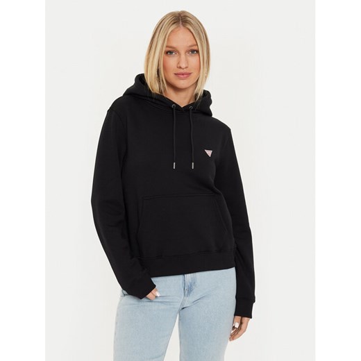 Guess Bluza W4YQ04 KC811 Czarny Classic Fit ze sklepu MODIVO w kategorii Bluzy damskie - zdjęcie 183759437