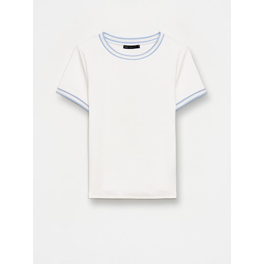 Mohito - T-shirt z krótkim rękawem - biały ze sklepu Mohito w kategorii Bluzki damskie - zdjęcie 183759818