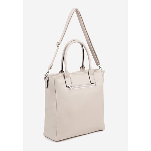 Shopper bag Born2be matowa duża z aplikacjami 