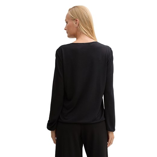 Bluzka damska Tom Tailor z długim rękawem z dekoltem w serek 