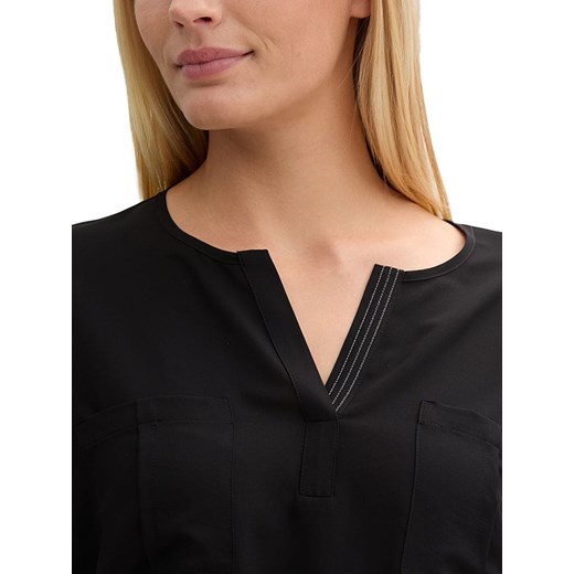 Bluzka damska Tom Tailor z długim rękawem z dekoltem w serek 