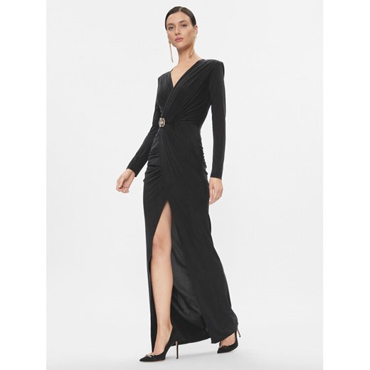 Elisabetta Franchi Sukienka wieczorowa AB-493-37E2-V720 Czarny Regular Fit Elisabetta Franchi 40 MODIVO
