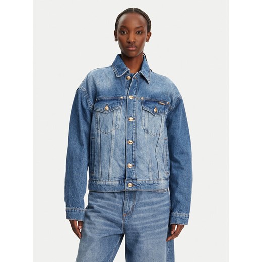 Just Cavalli Kurtka jeansowa 78PAS4O3 Niebieski Regular Fit ze sklepu MODIVO w kategorii Kurtki damskie - zdjęcie 183764938