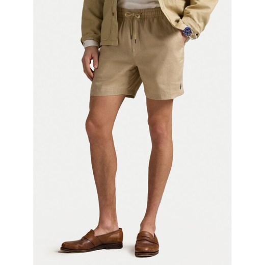Polo Ralph Lauren Szorty materiałowe 710958586002 Beżowy Classic Fit ze sklepu MODIVO w kategorii Spodenki męskie - zdjęcie 183764945