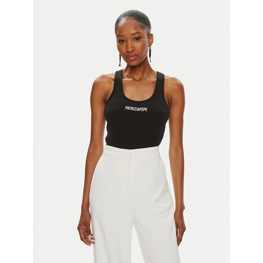 Patrizia Pepe Top 8M1617/J216-K103 Czarny Slim Fit ze sklepu MODIVO w kategorii Bluzki damskie - zdjęcie 183765039