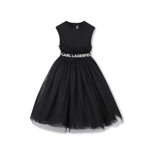 Karl Lagerfeld Kids Sukienka codzienna Z30467 S Czarny Regular Fit ze sklepu MODIVO w kategorii Sukienki dziewczęce - zdjęcie 183765167