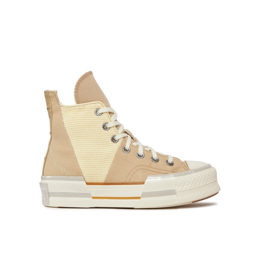 Converse Trampki Chuck 70 Plus Colorblock A03498C Beżowy ze sklepu MODIVO w kategorii Trampki damskie - zdjęcie 183765218