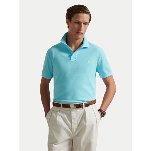 Polo Ralph Lauren Polo 710536856449 Turkusowy Slim Fit ze sklepu MODIVO w kategorii T-shirty męskie - zdjęcie 183765246