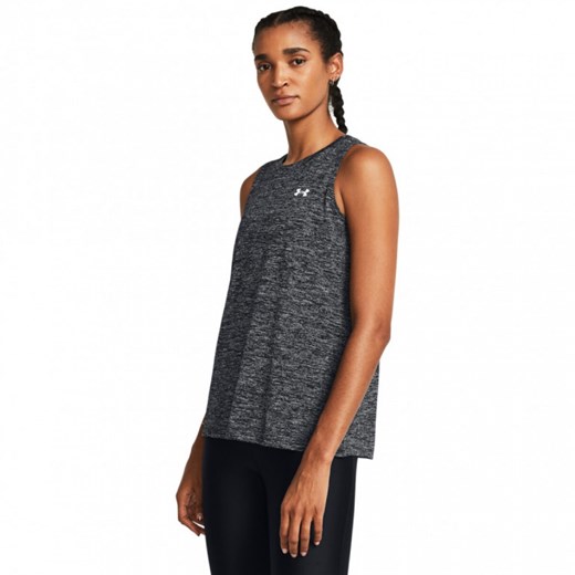Damski top treningowy Under Armour Tech Tank Twist - szary ze sklepu Sportstylestory.com w kategorii Bluzki damskie - zdjęcie 183768575