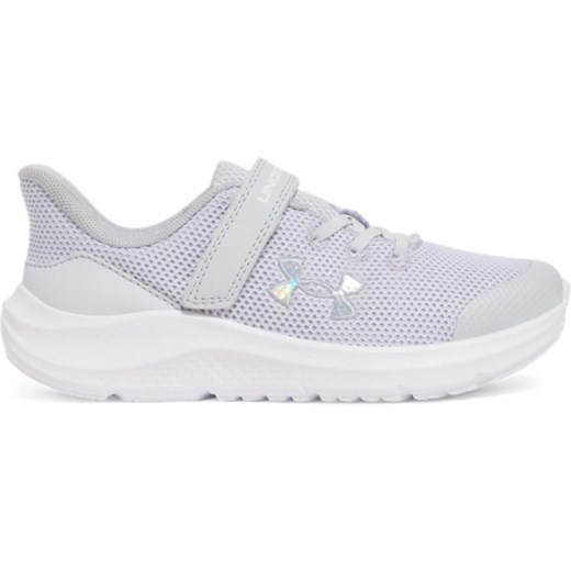 Dziewczęce buty do biegania Under Armour UA GPS Pursuit 4 AC - szare ze sklepu Sportstylestory.com w kategorii Buty sportowe dziecięce - zdjęcie 183768849