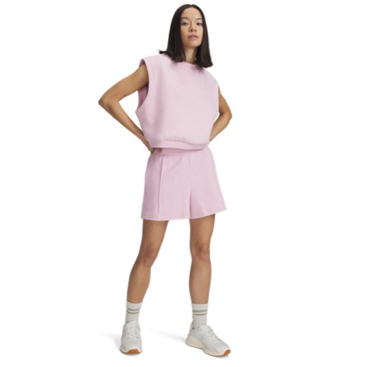 Damskie spodenki dresowe Under Armour UA Unstoppable Fleece Short - różowe ze sklepu Sportstylestory.com w kategorii Szorty - zdjęcie 183768907