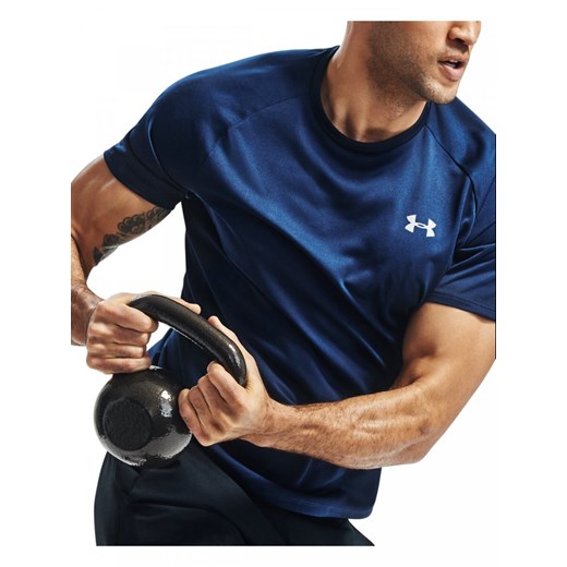 Męska koszulka treningowa UNDER ARMOUR Tech 2.0 SS Tee - granatowa ze sklepu Sportstylestory.com w kategorii T-shirty męskie - zdjęcie 183768945