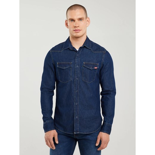 Koszula męska jeansowa granatowa Chuck 761 ze sklepu Big Star w kategorii Koszule męskie - zdjęcie 183768978