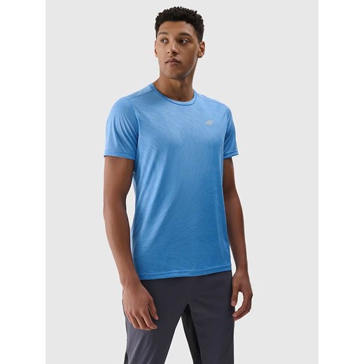 4F Koszulka sportowa w kolorze błękitnym ze sklepu Limango Polska w kategorii T-shirty męskie - zdjęcie 183770325
