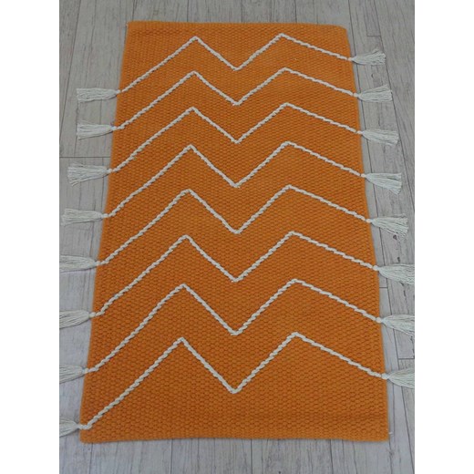 AM Design Bawełniany dywan w kolorze pomarańczowym - 80 x 50 cm ze sklepu Limango Polska w kategorii Dywany - zdjęcie 183770699