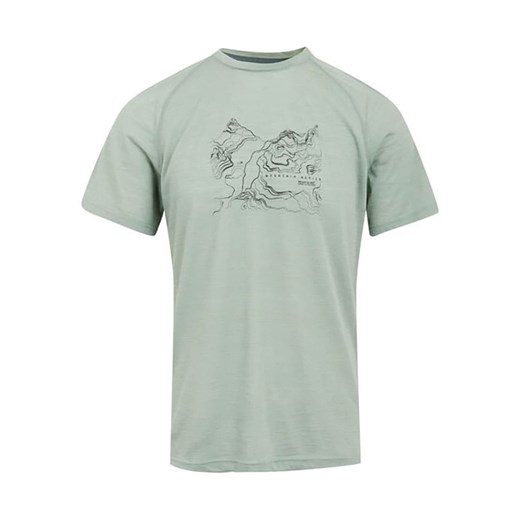 T-shirt męski Regatta zielony wełniany 
