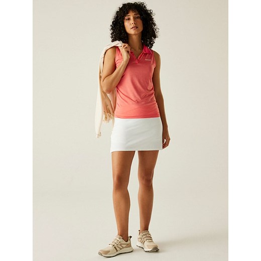 Bluzka damska Regatta z kołnierzykiem pomarańczowy bez rękawów 