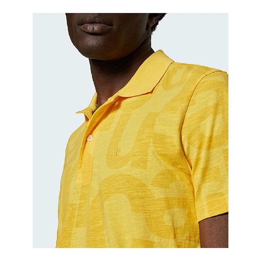 T-shirt męski Pierre Cardin żółty z krótkimi rękawami