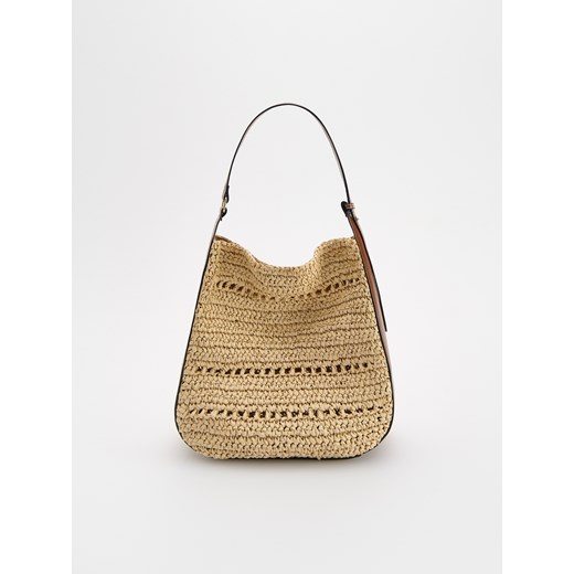 Reserved - Pleciona torebka hobo - brązowy Reserved ONE SIZE Reserved